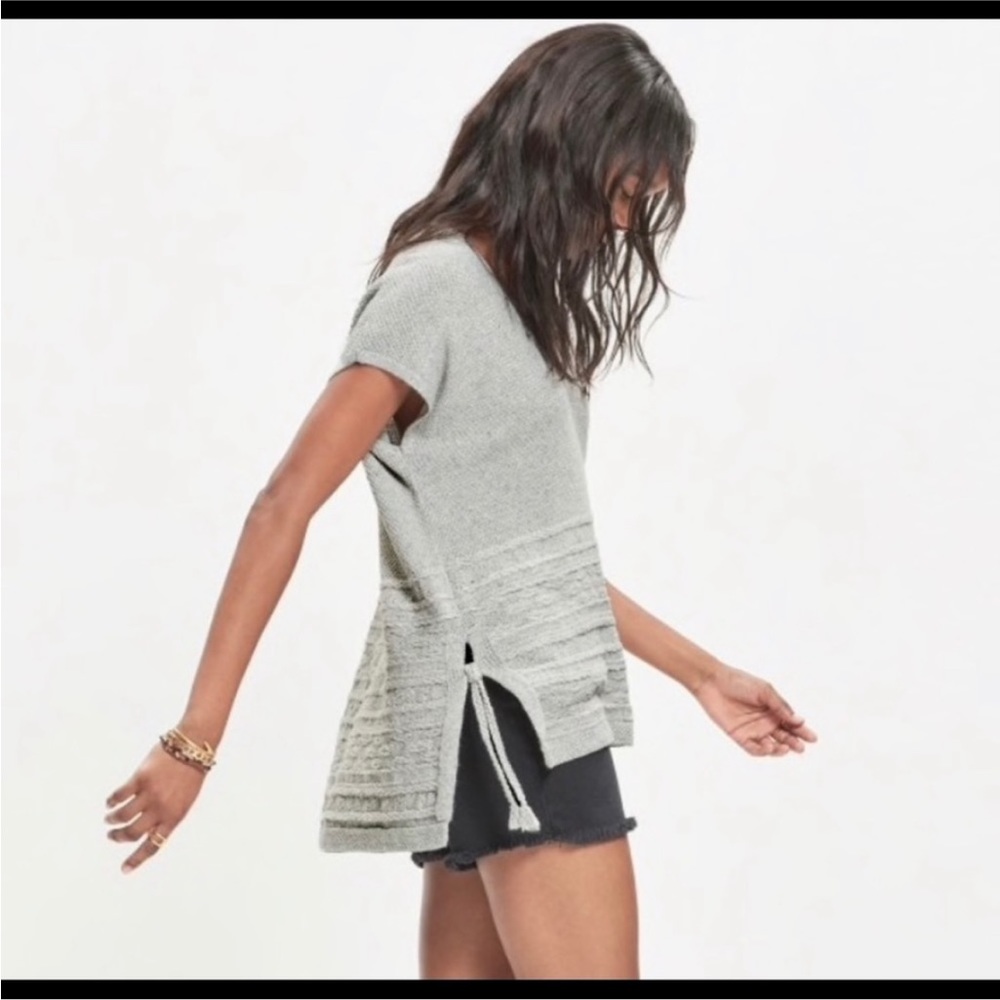 Madewell knit sweater vest gray size s